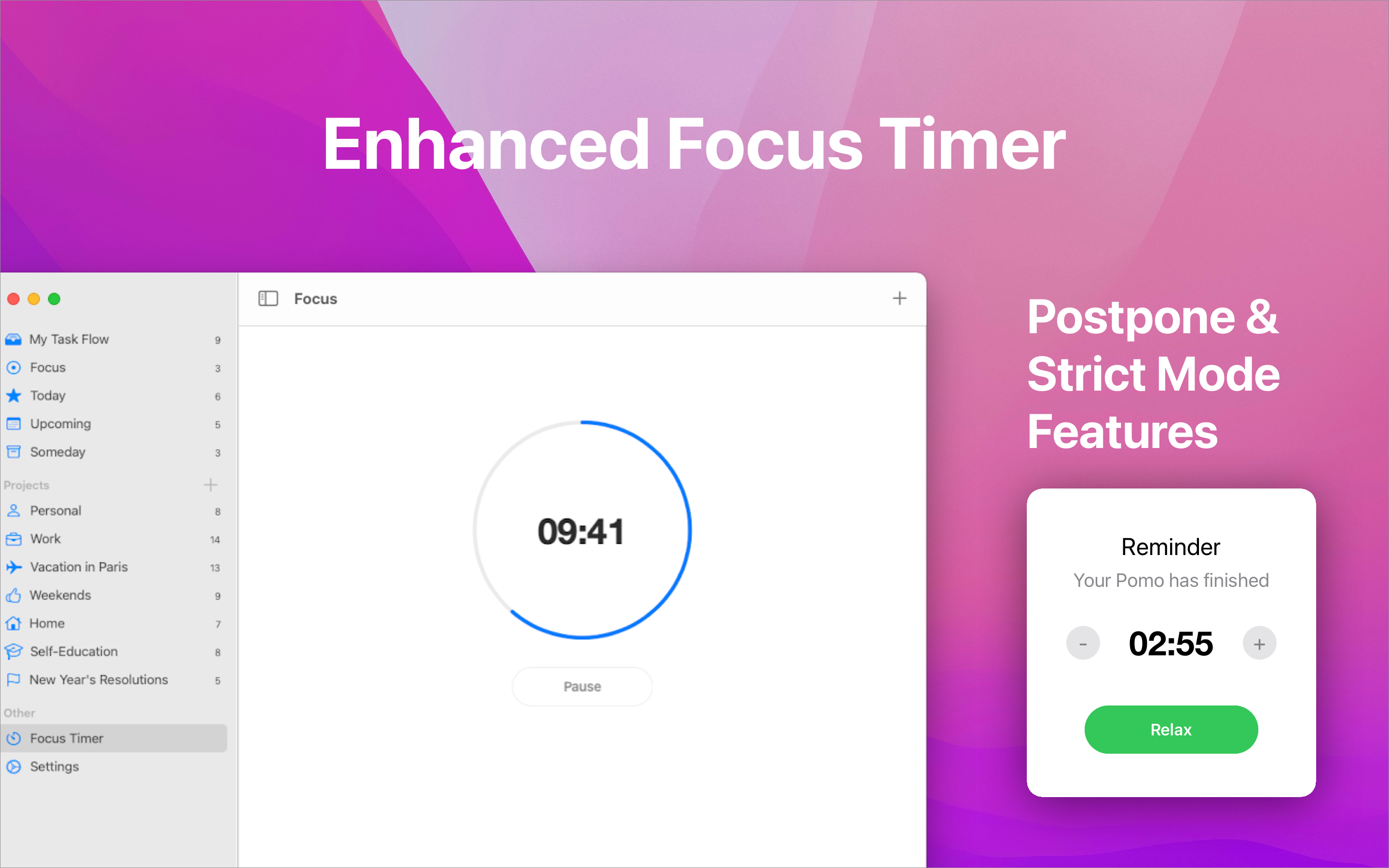 Enhanced Focus Timer